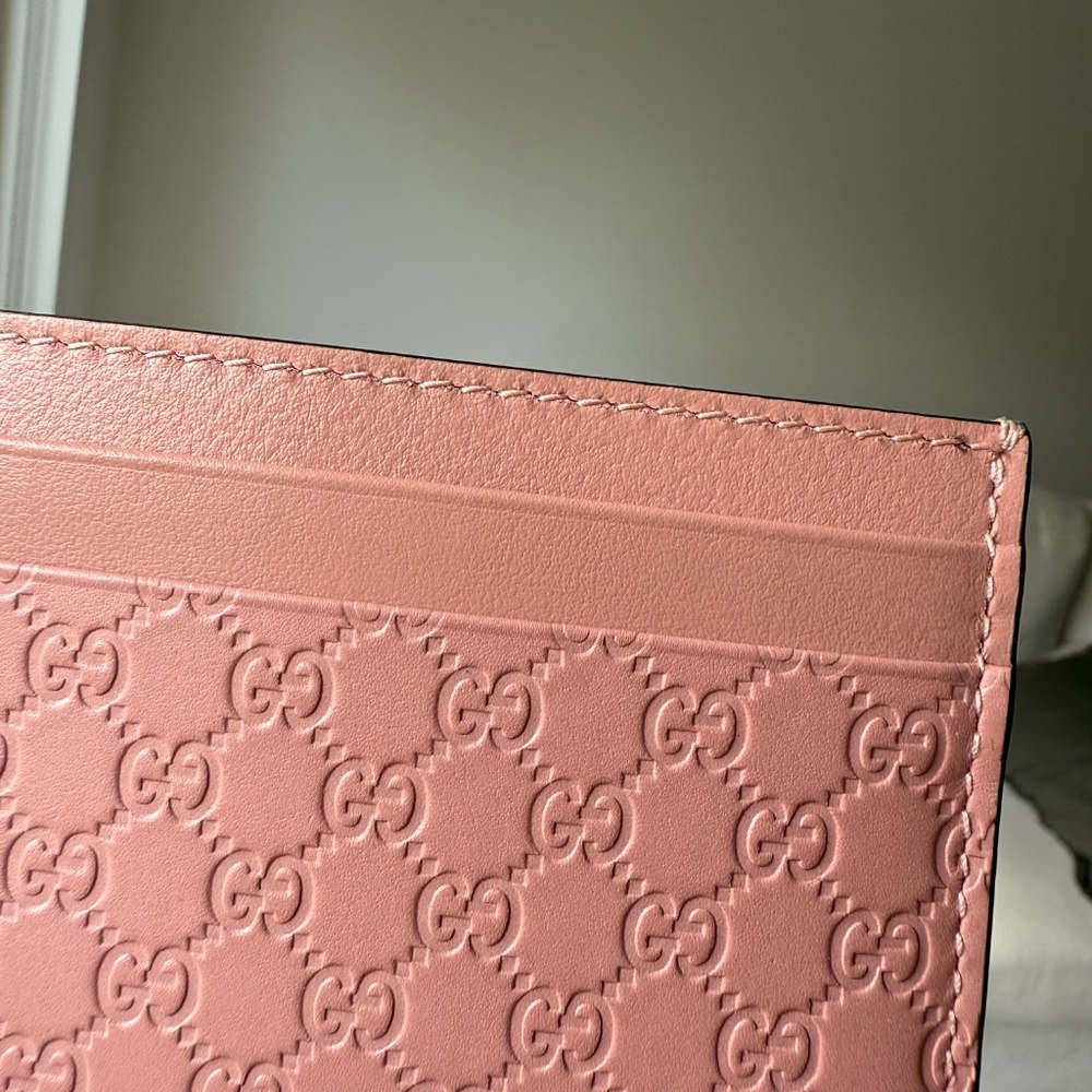 Gucci Microguccissima Pattern Leather Card Holder - Picture 2 of 3